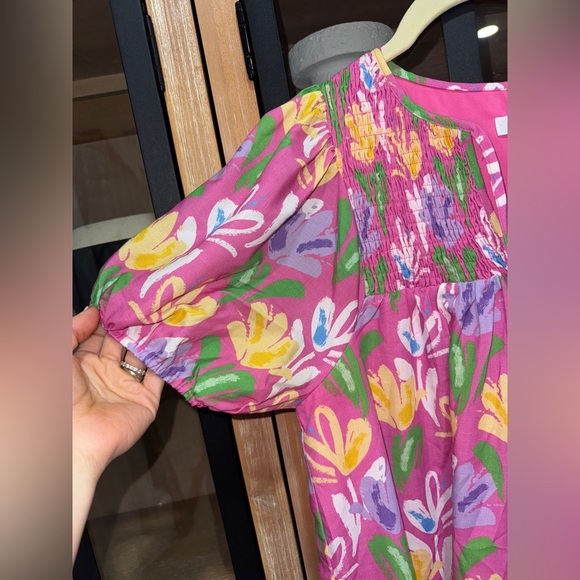 TCEC On My Mind Mini Dress floral smocked short puff sleeve Shop The Mint tiered - Picture 6 of 8